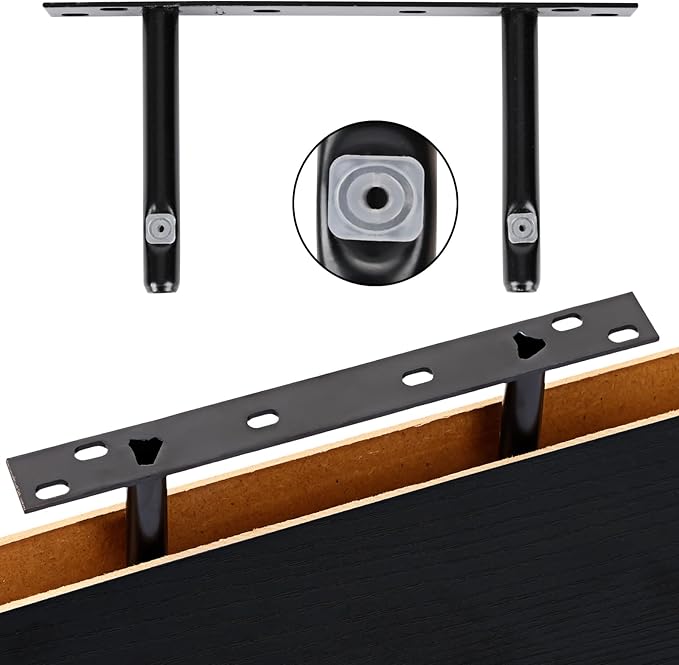 Fixwal 15.8in Black Floating Shelves, Set of 6 Wood Shelves, Farmhouse Shelf Wall Decor for Bathroom, Bedroom, Living and Kitchen Room