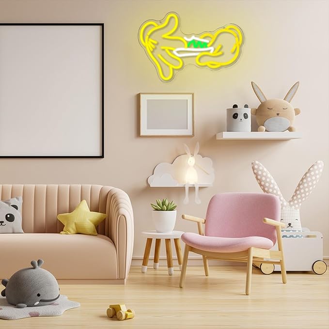 Holding Neon Sign for Wall Decor Glove Neon Light Green Leaf LED Neon Sign for Bedroom Living Room Shop Mall Supermarket Bar Man Cave Decoration(16.7"*11")