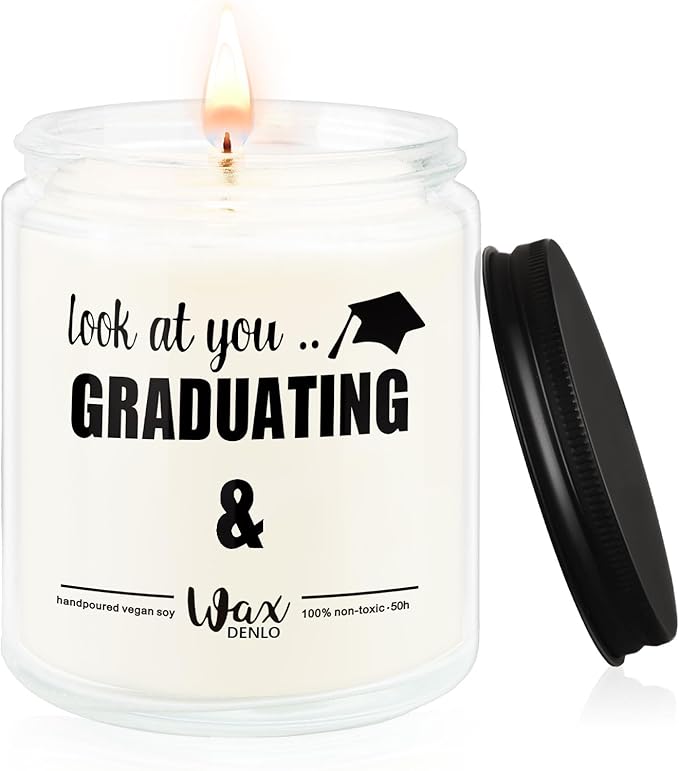 Graduation Gifts for Her Him Funny Graduation Candle Aromatherapy Soy Candles Home Sweet Scented Candles for Class of 2025 High School College Bachelor Degree Gifts