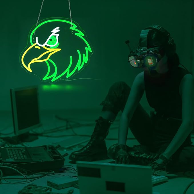 Eagle Neon Sign for Wall Decor Led Neon Signs Light Up Sign Room Decor Neon Lights Sign USB Powered