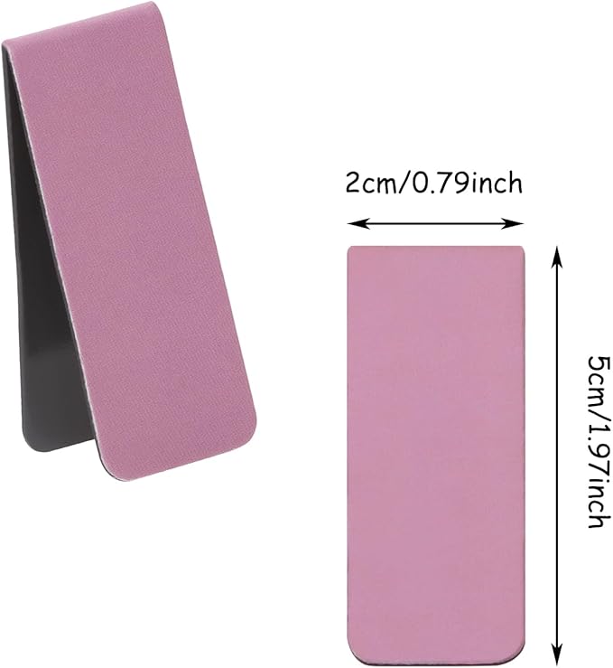 Magnetic Bookmarks 15Pcs Solid Color Mini Page Markers Clips for Women Men Teacher Students Book Lovers Graduation Gift (10x2cm, Solid Color)