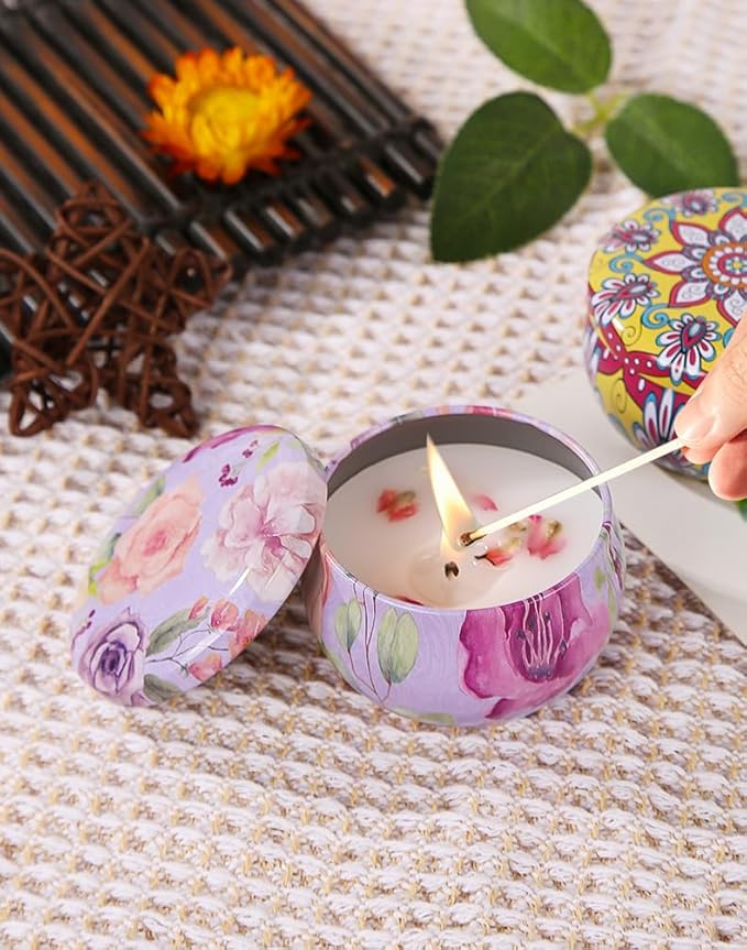 Naimo 4 Pack Scented Candles Long Lasting Soy Wax Aromatherapy Candle for Home Bath Spa Yoga Birthday Gift Set