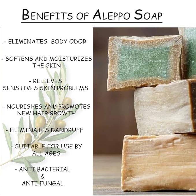 Generic Aleppo Soap - 2 Pack - 8 oz each -%20 Laurel Oil,%80 Virgin Olive Oil, Natural & Handmade from Origin
