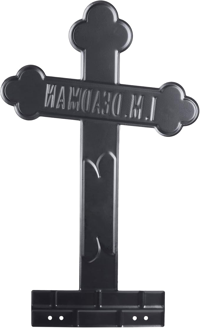 3-D Metal Halloween Ghost Cemetery XL 17" Tombstone w Stakes -I.M DEADMAN-Durable, Rustproof, UV Raised Printing-Upgrade Your Haunted House Mansion w Cemetary Lawn Decor-No More Flimsy Foam Graveyards