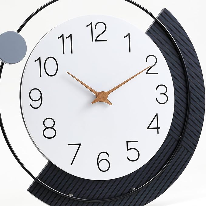 16inch Decorative Wall Clock, Silent Non-Ticking Quartz Battery Operated, Large Wall Clock for Living Room, Kitchen Home Bathroom Bedroom Wall Decor