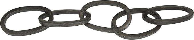 CosmoLiving by Cosmopolitan Metal Chain Decorative Sculpture Home Decor Statue, Accent Figurine 36" x 6" x 3", Black