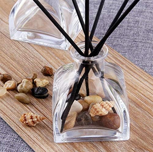 1PCS 100ml/3.4oz Empty Refillable Clear Glass Fragrance Jar Pot for DIY Replacement Reed Diffuser Sticks Sets Essential Oils DIY Diffuser Craft Projects Wedding Party