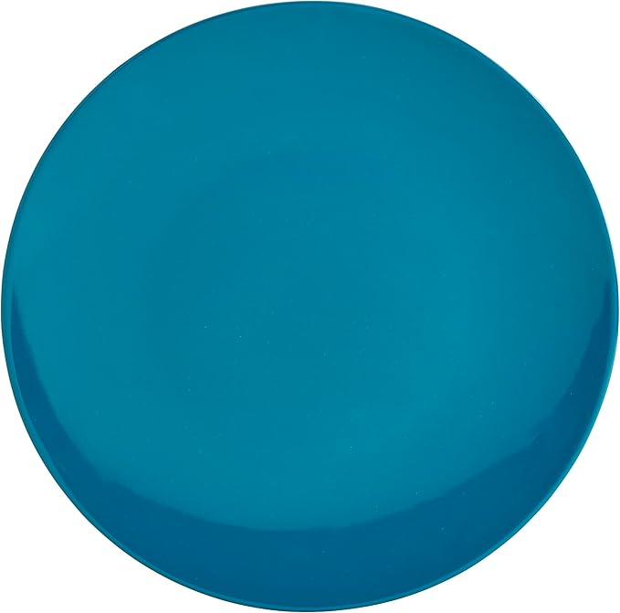 Tabletops Gallery 12 Piece Green Blue Melamine Dinnerware Set Plates Bowls for Indoor Outdoor Use, Service for 4, Tropical