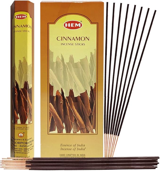 Cinnamon Incense Sticks and Incense Stick Holder Bundle Insence Insense Hem Incense Sticks