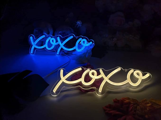 Neon Light Sign LED XOXO Night Lights USB Operated Decorative Marquee Sign Bar Pub Store Club Garage Home Party Decor