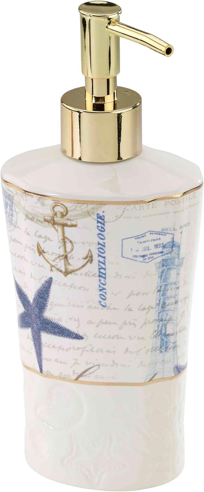 Avanti Linens - Accessory Set, Resin Tumbler, Toothbrush Holder, Soap Dish & Lotion Pump, Durable Bath Decor (Antigua Collection)