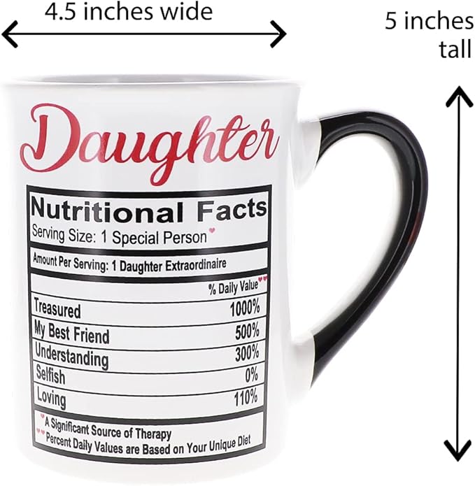 Cottage Creek Gifts for Daughter - 16oz Ceramic Coffee Mug for Women - Elegant Coffee Table Decor - Ideal Birthday Gifts for Women, Sister, Mom or Daughter-in-Law, Cute Kitchen Accessory