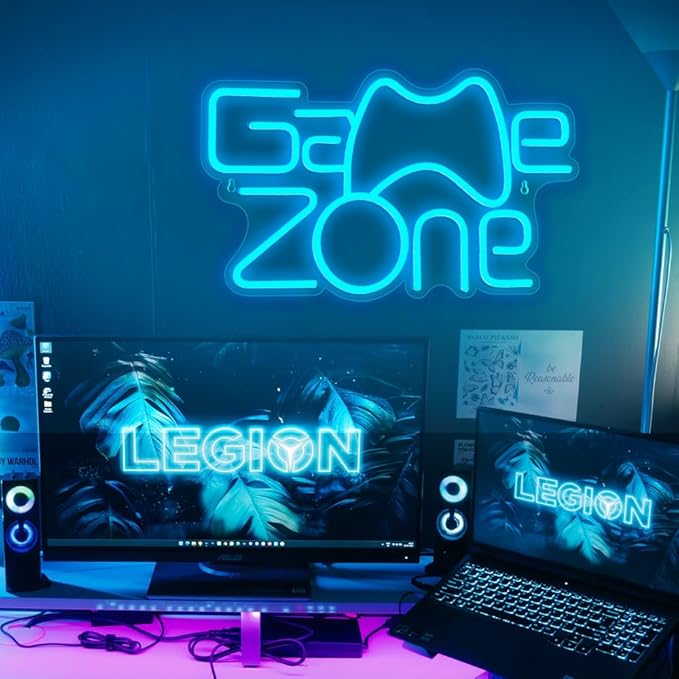 Game Zone Neon Sign,Gamer Neon Light for Game Room Decor,Gaming Neon Light Signs Gift for Teen Boys Room Decor with USB Powered