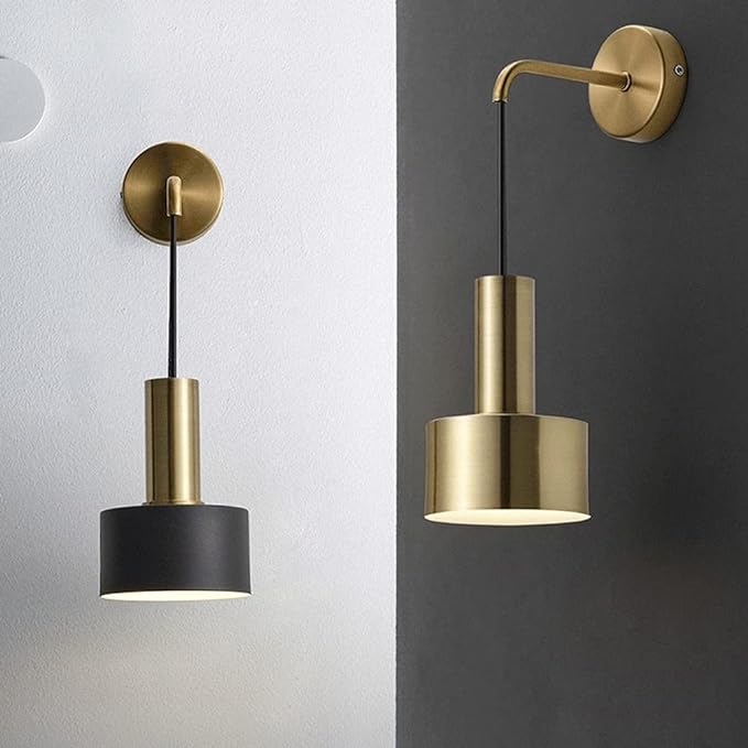 GYY Battery Operated Wall Lights Indoor with Remote,2 Pieces of Bedroom Bedside Chandelier Modern Minimalist LED Light Luxury Living Room Study Wall Lamp Porch Staircase Aisle Lamps
