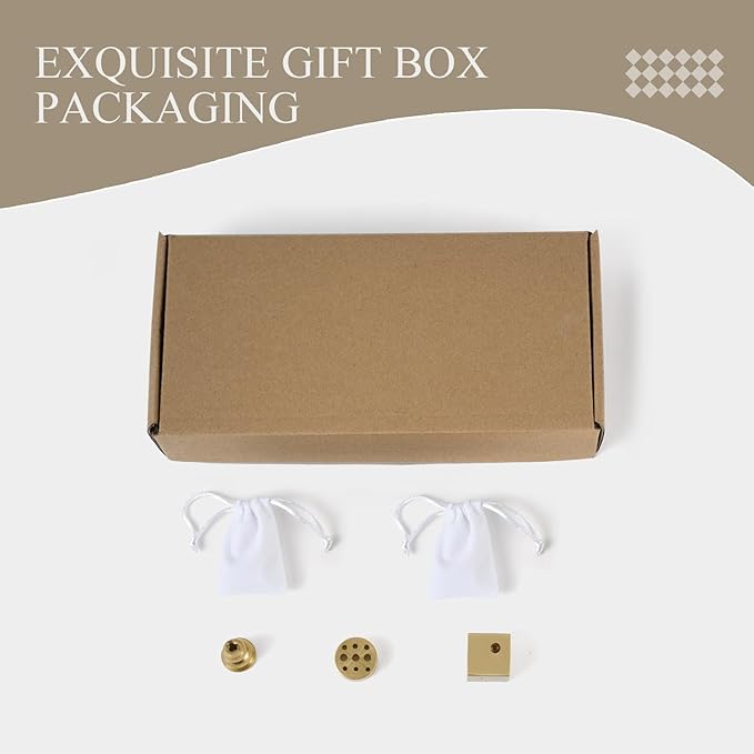 Copper Block Incense Stick Holder, Modern Incense Burner Set for Incense Sticks/Coil Incense/Incense Cones ,Ideal for Smudging,Home Fragrance Decoration