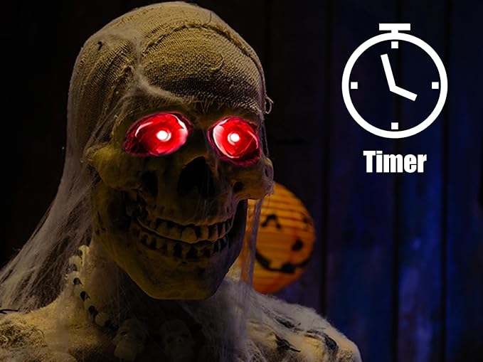 2 Pcs Halloween Glowing LED Light Up Eyes for Mask Cosplay Laser Eyes with Battery Box, Battery Not Included(Red Light)