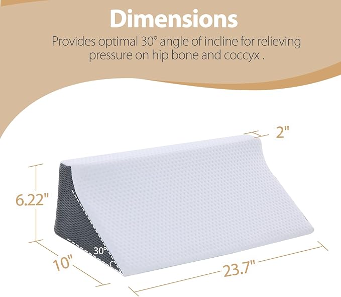 Wedge Pillow for Sleeping, Side Sleeper Body Back Positioners for Back Pain, Preventing Bedsores, After Surgery, Pregnancy Support, Ankle Support, Bed Wedge Pillow for Side Sleepers