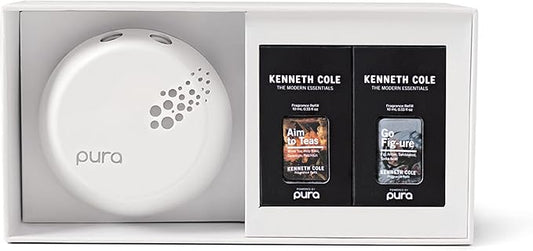 Pura Smart Home Fragrance Device Starter Set V3 - Scent Diffuser for Homes, Bedrooms & Living Rooms - Fragrance Aroma Diffuser with Light - Apartment & Household Essential - Kenneth Cole
