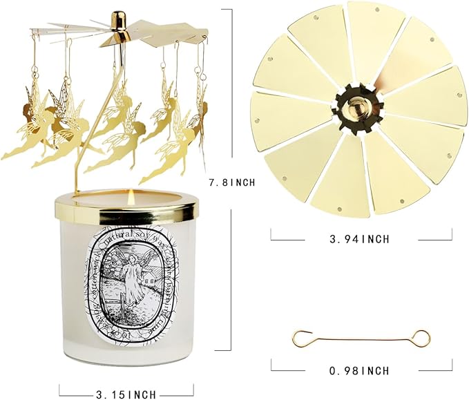 HUANXI Fairy Candle Gift for Women, Rotating Scented Candles, Birthday Gift, Funny Gifts for Her, Unique Candle Gifts for Colleagues, Sister, Mom and Wife, 10oz