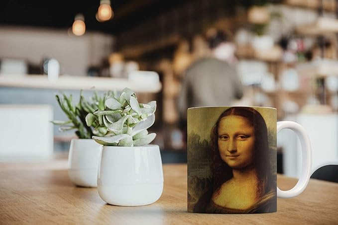 MUGBREW Classic Art Mona Lisa Leonardo Da Vinci Ceramic Coffee Mug Tea Cup, 11 OZ