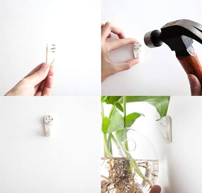 Hanging Wall Planters Pack of 6 Glass Planter Pots Round Glass Flower Vases Hanging Propagation Station Glass Plant Hanger Terrariums Wall Hanging Plant Container