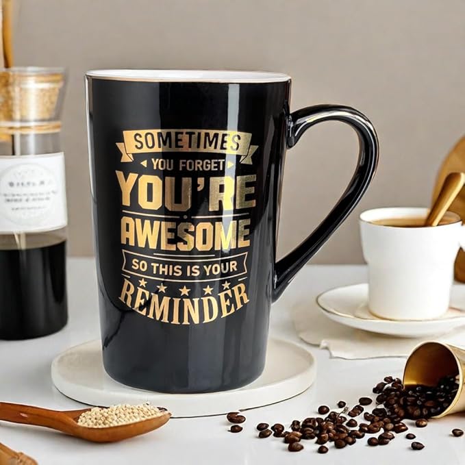 BOFILL Thank You Gifts for Men Women, Sometimes Forget You're Awesome Coffee Mug Friend Birthday Coworker Farewell Thanksgiving Christmas Day Present Cup Appreciation Cool Ideas, 14 Oz