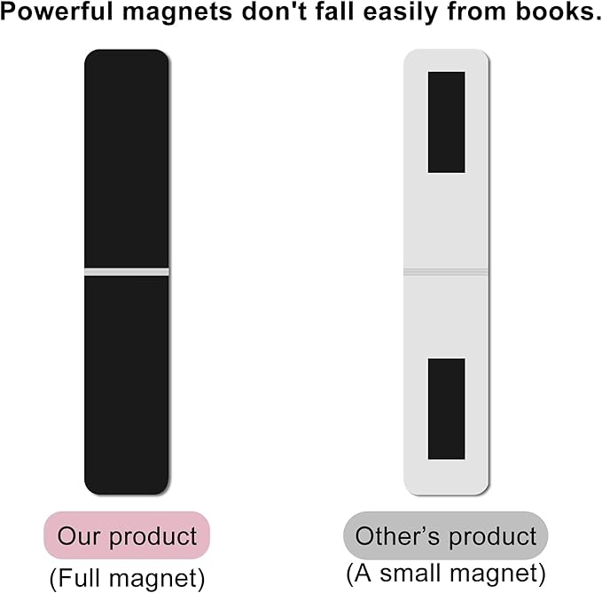 15 Pieces Bookmark, Magnetic Bookmarks for Women, Men, Book Lovers, Page Markers for Students Teachers Reading (Misty, Ocean, Emerald)