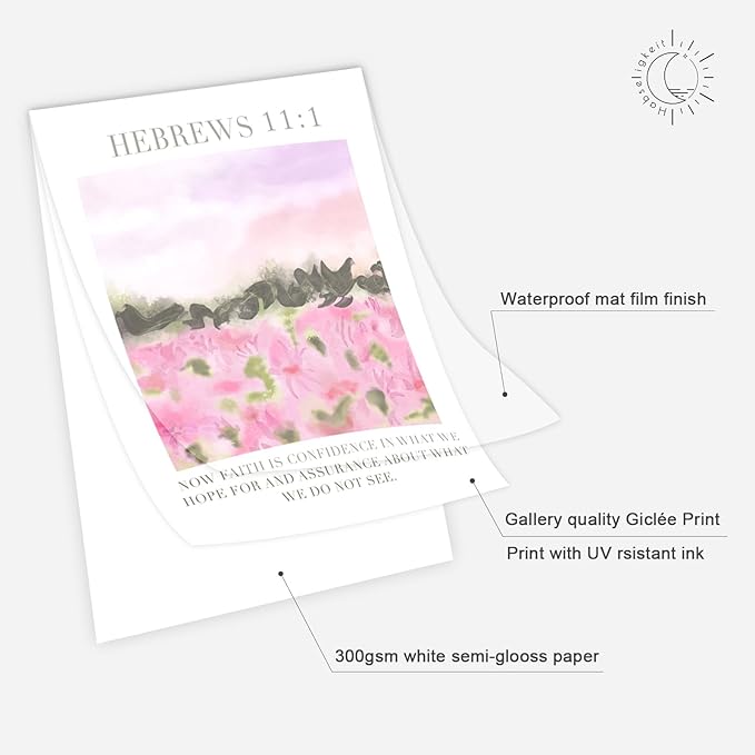 Habseligkeit Unframed Pink Room Decor, Pink Flower Wall Art Prints, Posters for Girls Room Aesthtic, Girls Dorm Wall Decor 11X14in, Set of 6