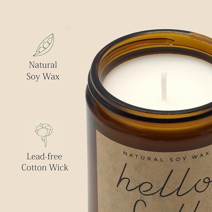 Lihome Fall Decorations for Home - Fall Candles, Fall Gifts for Women, Natural Soy Wax Apple Cinnamon Scented Candles Fall(7oz)