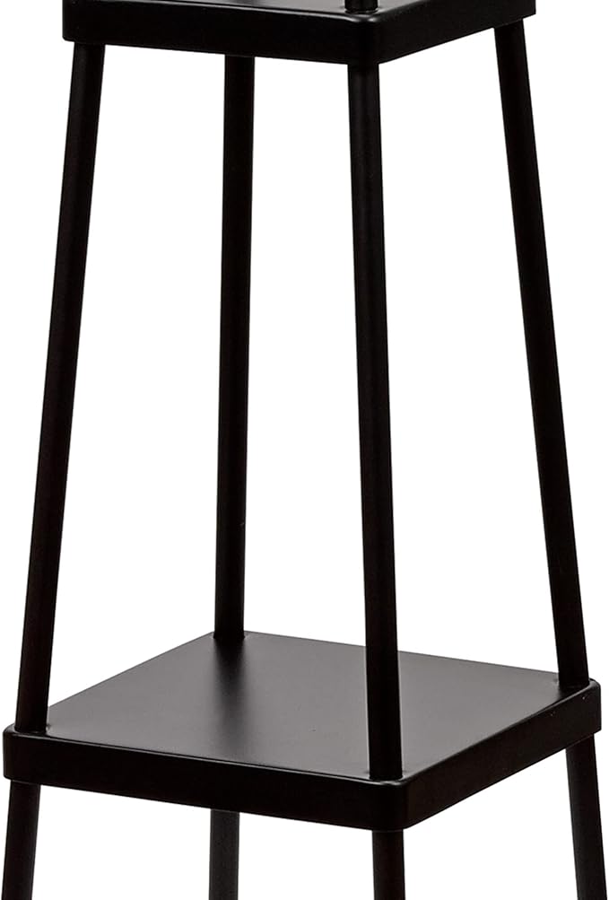 Catalina Lighting 19305-000 Modern Etagere Floor Lamp with Shelves, Standing Lamp, Living Room Light with Shelving, LED Bulb NOT Included, 58", Black