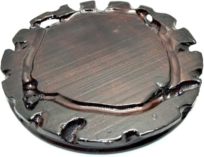 Rosewood Stand Oriental Style, Vase Stand, Fish Bowl Stand, Multiple-purpose Display Stand (Diameter 7” – Height 1” (Dia 18cmx2.5cm), Black)