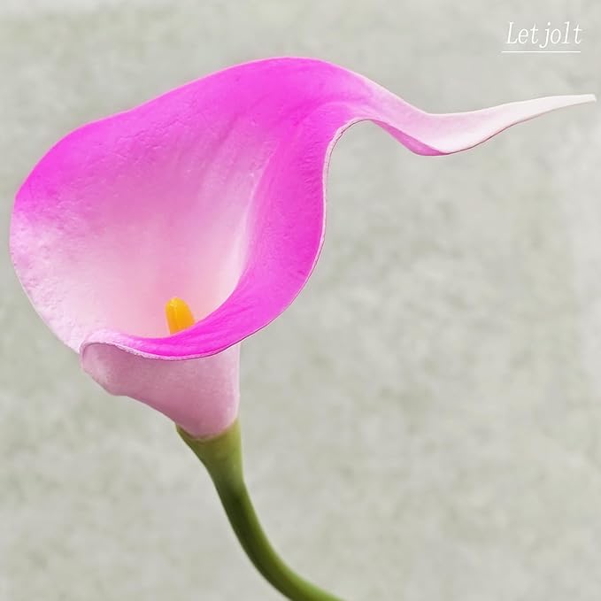 Letjolt Artificial Calla Lily Purple Pink Flowers 12Pcs for Wedding Bouquet Home Decoration Faux Calla Lilies Flower, Purple Pink