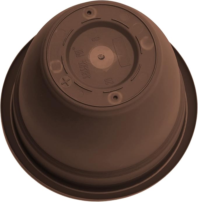 Bloem Ariana Self Watering Planter: 16" - Chocolate - Durable Resin Pot, for Indoor and Outdoor Use, Self Watering Disk Included, Gardening, 6 Gallon Capacity