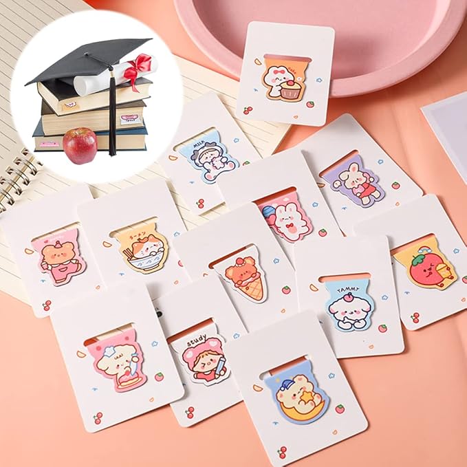 24PCS Cute Bookmarks for Kids, Page Markers Book Markers, Animals Book Mark, Bookmarks for Women, Page Clips Bookmark for Students Girls School Home Office Supplies