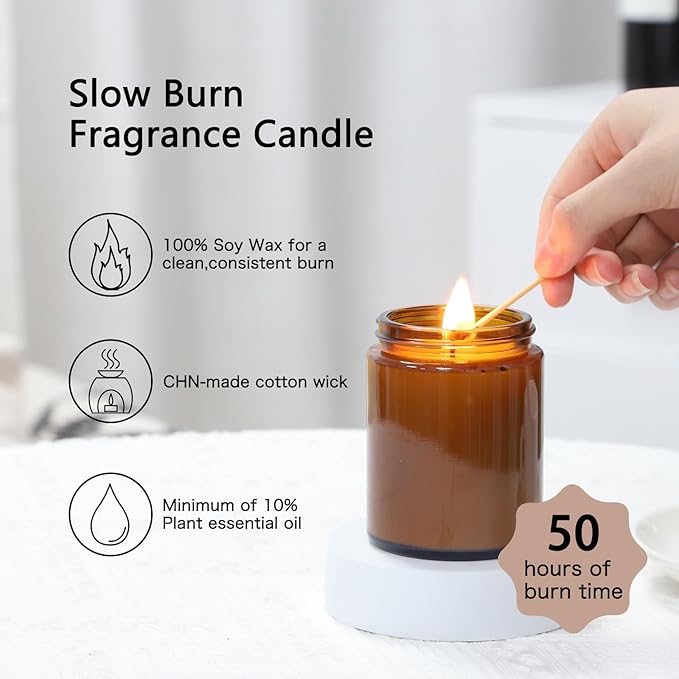 Navid 3pcs Candles for Home Scented Natural Soy Candles Large Jar Single Wick Candle 8 oz 45 Hour Burn Candles Best Mom Dad Gifts, Funny Birthday Mothers Day Thanksgiving & Christmas Gifts, HY+3+MX