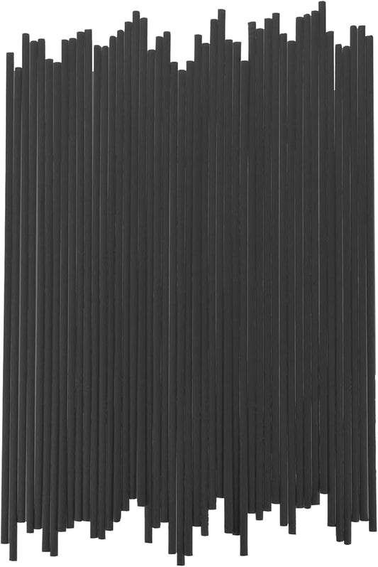 50PCS Reed Diffuser Sticks, Black Fiber Reed Diffuser Sticks, Aromatherapy Diffuser Sticks, 7.87 Inch Diffuser Reeds, Black Fibre Reed Diffuser Sticks, Natural Rattan Wood Diffuser Sticks (Black)