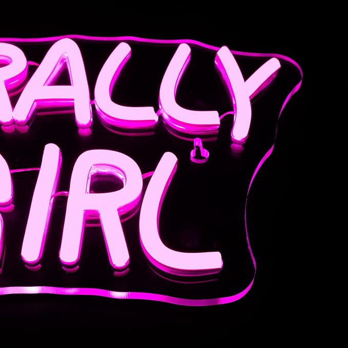 Lucunstar I'M Literally Just A Girl Neon Sign,Pink Led Sign,Led Neon Light for Wall Decor,Light Up Sign for Bedroom,Dimmable Switch USB Connectivity Led Neon Signs for Girlsroom Decor,Party Light
