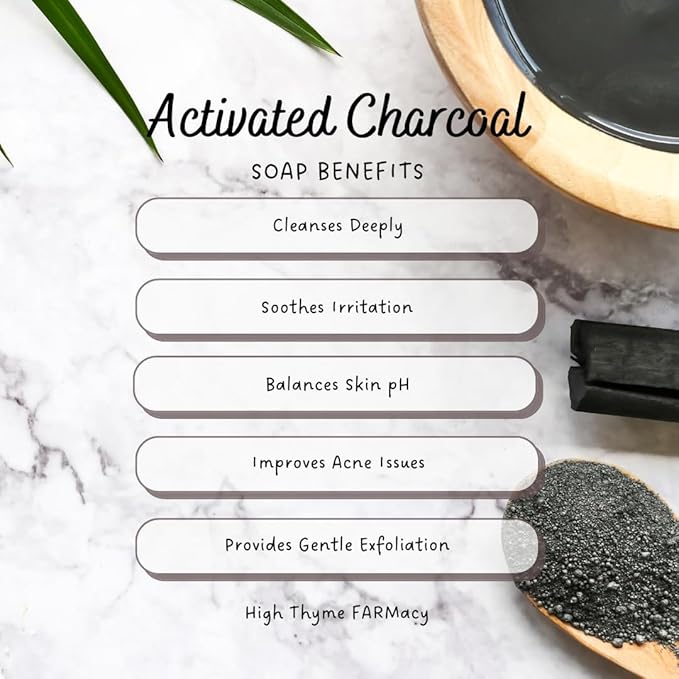 Black Forest Soap - 5 ounce Bar of Handmade Deep Musk & Sandalwood Scented Soap - Sweet, Earthy Lye Soap with Activated Charcoal - Moisturizing Bath Soap