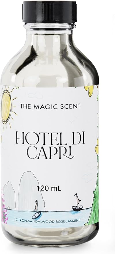 Hotel Di Capri Hotel Scent Diffuser Oil - Cold-Air & Ultrasonic Fragrance Oil for Diffuser Inspired by Capri, Italy - Essential Oils for Diffusers Aromatherapy - 4 fl oz, 120 mL