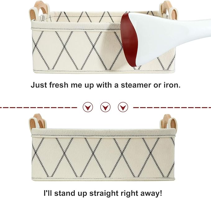 Small Basket Storage Baskets Bins Shelf Baskets Book Baskets Felt Storage Bin White Baskets for Organizing Toys Pet Toys Dippers Towels Toilet Cute Basket