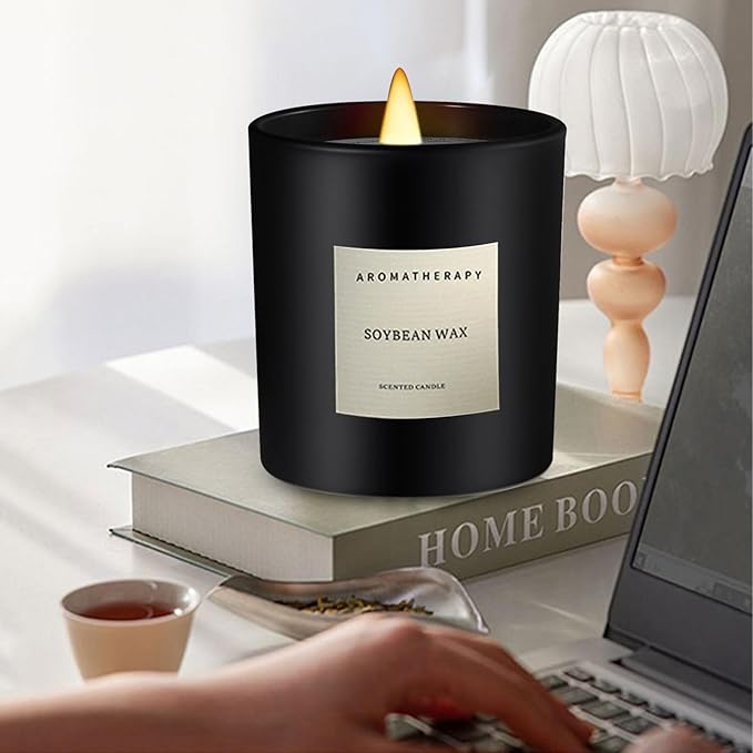 Butterfly Vanilla Candle – Aromatherapy Candle with Rotating Golden Butterfly Spinner, Scented Candle Gift for Relaxation, Home Décor & Special Occasions (White Peach Oolong, Black)