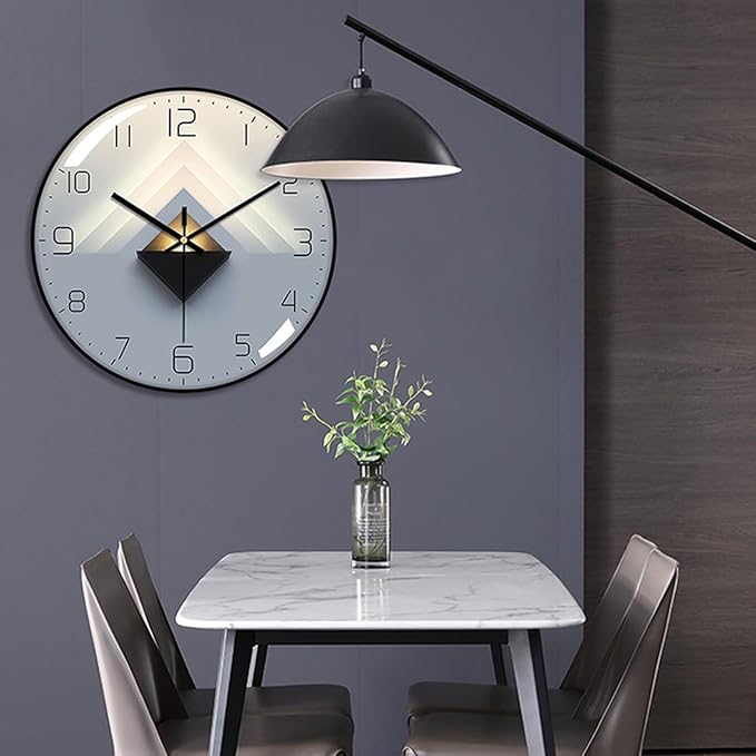 Ergocar Wall Clock, Art Deco Wall Clock, Non-Ticking Silent Modern Metal Wall Clock, Suitable for Living Room, Bedroom, Office,Study Room