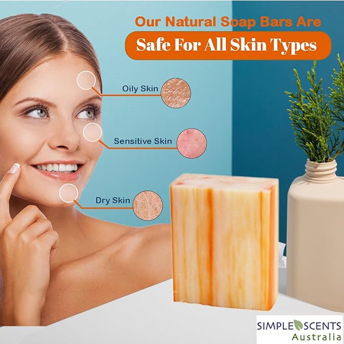 Orange Zest Scented Natural Soap Bars (12 Bars), 3.5oz Moisturizing French Triple Milled Soap Bars Enriched with Shea Butter - Pure Plant Oil Bath & Body Soap Bars