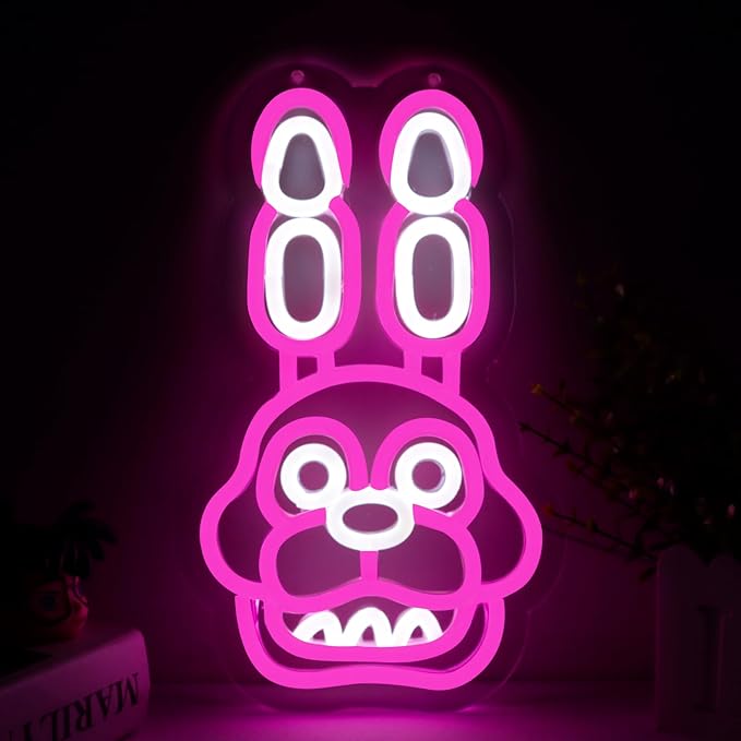 Pink Anime Neon Sign,Neon Signs for Wall Decor,LED Neon Light for Bedroom、Game Room,birthday、Christmas Gifts