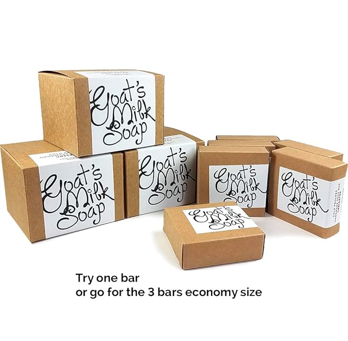 Handmade Fresh Goat's Milk Bar Soap, Olive Oil Based With Organic Shea Butter (Zesty Citrus, 3 bars Economy Pack)