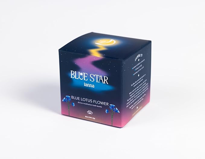 Blue Lotus Bath Bomb – Relaxing Spa-Grade Bath Soak with Calming Aromatherapy & Soothing Experience, Sleep Support, Meditation | 1 Pack