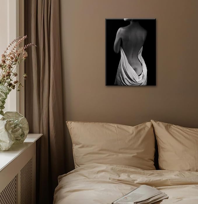 JiazuGo Sexy Posters of Women - Black Sexy Naked Women Canvas Wall Decor Bedroom Living Room Figures Scenery Nude Art Abstract Sexy Girls Used in Bathroom Beautiful Poses Perfect Art Print Painting