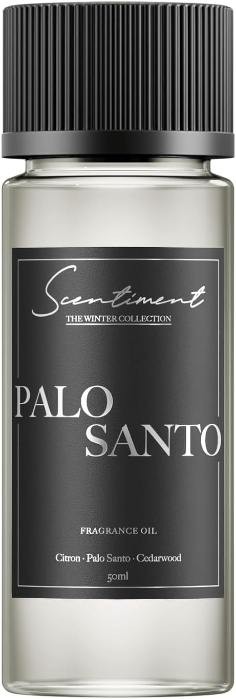 Palo Santo Winter Collection Diffuser Oils | Aromatherapy Home Fragrance | Luxurious Scent with Notes of Citron, Palo Santo, Cedarwood, 50ml