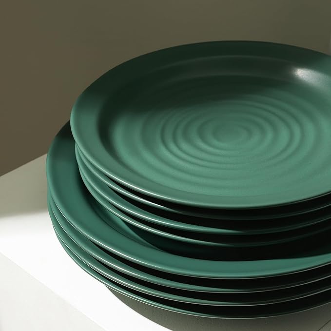 Stone Lain Orbit 4-Piece Dinner Plate Set Stoneware, Green
