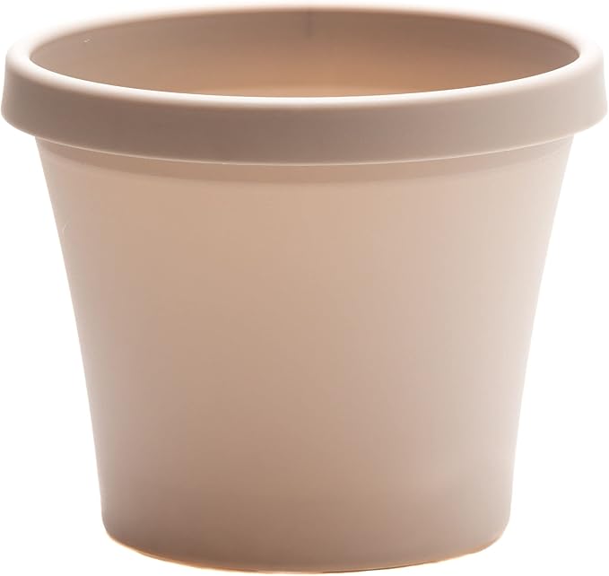 Bloem Terra Pot Planter: 12" - Pebble Stone Beige - Durable Resin Pot, for Indoor and Outdoor Use, Gardening, 3.5 Gallon Capacity, Saucer Sold Separately